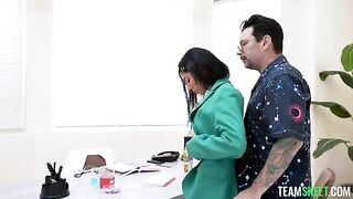 Brunette woman has anal sex after special treatment