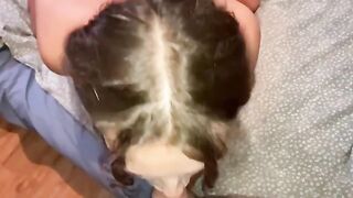 The guy prepared his dick for a long sex session with a stunning woman
