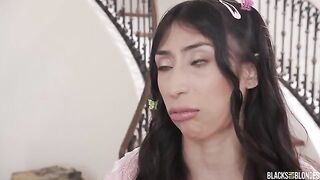 The guy used his dick to pleasure the girl on her natural tits