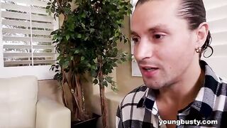 Is this really a sensitive spot? Ball sucking training with a seductive girl