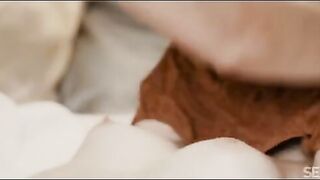 The lesbians are giving each other tenderness in all its manifestations on the bed