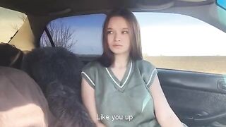 The stepfather played with the tongue of a cute girl