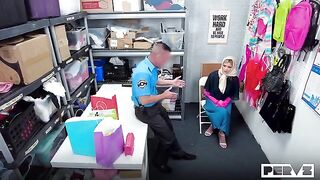 The guard checked the girl’s pussy and watched her cump on the table
