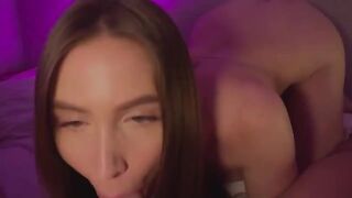 A man fucks his girlfriend on cam, showing her wet pussy and cumshots
