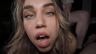 Babe goes from orgasm to trembling in an intense, rough session