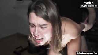 Babe goes from orgasm to trembling in an intense, rough session