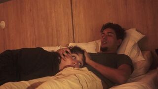 A girl gave a blowjob to her guy, her big ass captivating every moment