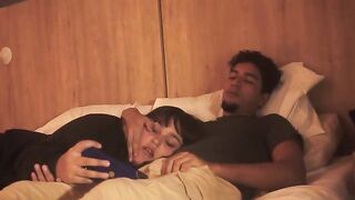 A girl gave a blowjob to her guy, her big ass captivating every moment