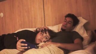 A girl gave a blowjob to her guy, her big ass captivating every moment