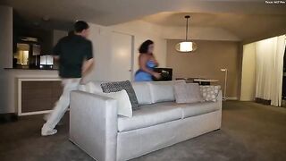A girl with big boobs loves when you squeeze and slap them