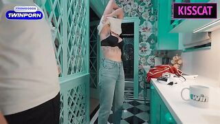 The cute maid is not what she seems at first glance