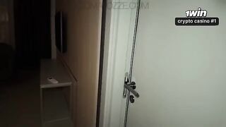 A hot girl has sex with her stepbrother in a hotel room