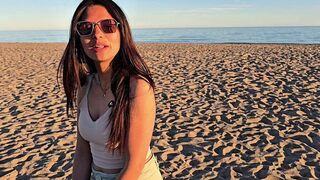 An empty beach isn't the ideal place for intimate moments