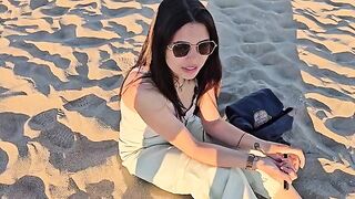 An empty beach isn't the ideal place for intimate moments