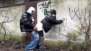 A girl was fucked in front of a stranger in public
