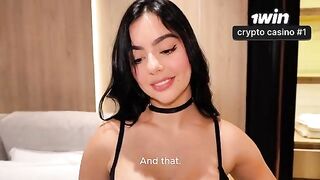 The girl has a steamy encounter with her stepbrother in the room