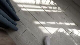 I rolled on the sheet like a storm with my stepsister
