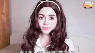 The girl was turned into a sex doll for a rough encounter