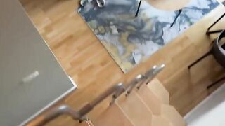 A cute girl has sex and swallows the guy’s cum in a steamy homemade scene
