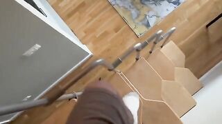 A cute girl has sex and swallows the guy’s cum in a steamy homemade scene
