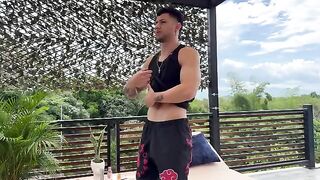 A girl has sex with her handsome masseur after the session
