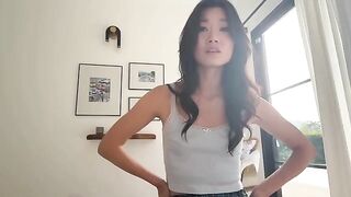 Asian step sister teaches her brother about sex using her mouth and vagina