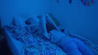 The couple has an intense intimate encounter in the bedroom