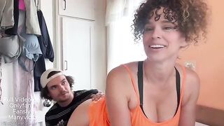 A girl is doing laundry when her stepdad enters the room and starts seducing her