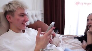 A surprise creampie for the sexy blonde stepsister, a forbidden thrill