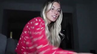 A hot step sister gets her bro to jerk off and catch cum in his mouth