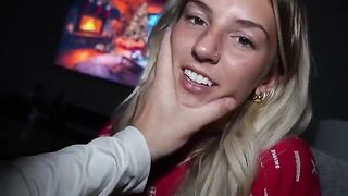 A hot step sister gets her bro to jerk off and catch cum in his mouth