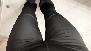 A girl was masturbating in the restaurant, showcasing her skills in a daring spot