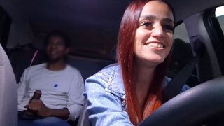 A hot Latina shows her real passion on the car’s back seat
