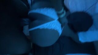 Ebony couple gets down and dirty in a steamy homemade scene