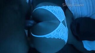 Ebony couple gets down and dirty in a steamy homemade scene