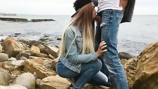 A man received a blowjob from a stunning blonde in nature, brought to life by Veronika Charm’s sensual prowess