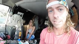The man fucked a girl in a dress in a public place