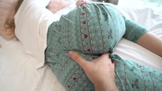 She has a dream about her stepbrother, then he fucks her and cums inside - POV