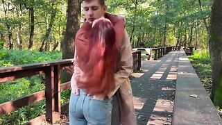 Babe has anal sex with a plug in public, it’s not polite!