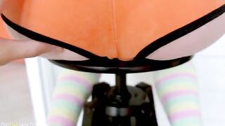 Cute stepsister Lana fucks in her ass with a big cock of her stepbrother