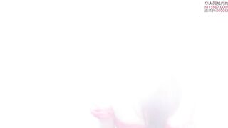 NicoLove gets her beautiful tits covered with cum in the bathtub