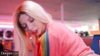 Playful Kenzie has sex in public places with a guy