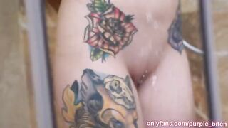 Pervert dude fucked his stepsis in the shower stall