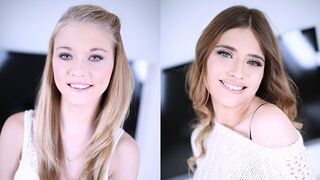 Hannah Hays and Ariel McGwire are two cute babes that love to suck cock in POV
