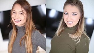 Taylor Sands and Akarra Summers flaunt their hot bodies and suck cock with skill