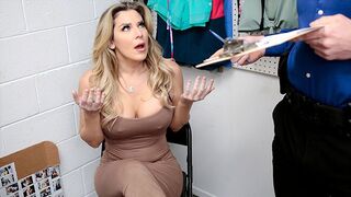A gorgeous MILF, Kayla Paige, was caught in a compromising situation and stripped searched